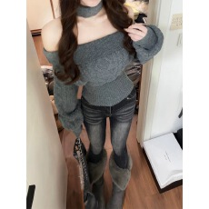 批发复古黑色铅笔牛仔裤女冬季高腰弹力配靴子紧身小脚裤