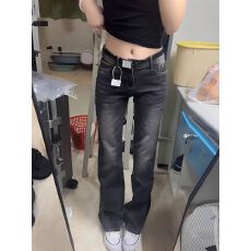 批发美式辣妹低腰微喇牛仔<b class='q'>裤</b>女新款百搭窄版<b class='q'>修身</b>显瘦弹力喇叭<b class='q'>裤</b>