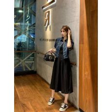 批发韩系高级感<b class='q'>牛仔</b><b class='q'>衬衫女</b>外套短款夏季吊带裙复古短袖外搭叠穿两件套