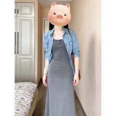 批发法式<b class='q'>牛仔</b>衬衫一整套装灰色连衣裙子女夏2026新款早春季巨好看穿搭