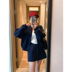 批发休闲运动套装女春秋装穿搭显高洋气夹克外套<b class='q'>短</b>裙裤气质减龄两件套