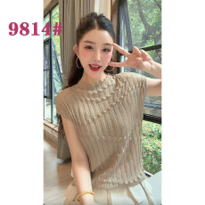 批发洋洋优选夏季新款轻奢洋气优雅时尚百搭显瘦轻薄透气无袖针织毛衫