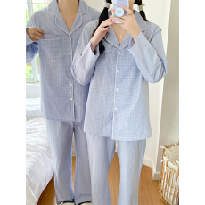 批发实拍实价 秋季新款情侣<b class='q'>睡衣</b>韩版宽松<b class='q'>长袖</b>休闲家居服套装