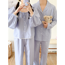 批发实拍实价 秋季新款情侣<b class='q'>睡衣</b>韩版宽松<b class='q'>长袖</b>休闲家居服套装