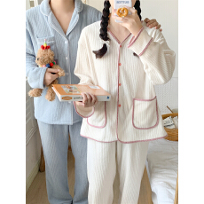 批发实拍实价 冬季新款<b class='q'>情侣</b><b class='q'>睡衣</b>女韩系简约家居服套装