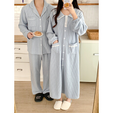 批发实拍实价 冬季新款情侣睡衣女韩系简约家居服