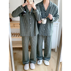 批发实拍实价 春季新款情侣睡衣韩版宽松<b class='q'>长袖</b>休闲家居服套装