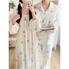 批发实拍实价 新款情侣睡衣<b class='q'>韩版</b>宽松<b class='q'>长袖</b>休闲家居服