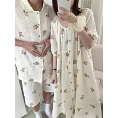 批发实拍实价 新款<b class='q'>情侣</b><b class='q'>睡衣</b>韩版宽松长袖休闲家居服睡裙