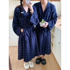 批发实拍实价  韩系情侣爱心简约舒适睡衣休闲宽松<b class='q'>睡袍</b>家居服
