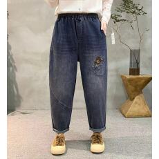 批发夏季<b class='q'>牛仔裤</b>女宽松休闲裤子2026新款百搭时尚妈妈<b class='q'>哈伦</b>裤薄