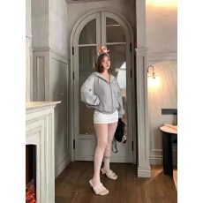 原版做法+刺绣+内抽美式复古开衫外套女秋季新款潮牌拉链连帽上衣