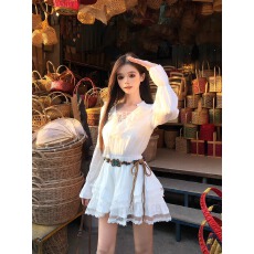 批发画解WAHJU 海岛假日 休闲度假风设计感连衣裙女春季法式漂亮裙子