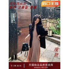 批发黄一粒 NORA STUDIO巴黎晚风黑色休闲宽松西装外套女西服上衣