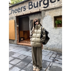批发小君君布兰妮 澳洲留学生/超蓬松廓形小立领90白鸭绒羽绒马甲外套