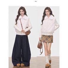 批发WESTAYONE毛毛针织棉衣棉服外套女士2025新款+短裙+原牛仔