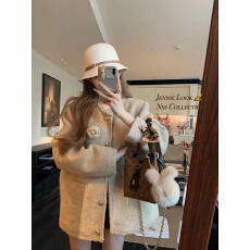 批发典藏香香鎏金小香外套女2025<b class='q'>秋</b>冬新款韩系穿搭设计感宽松长袖棉服