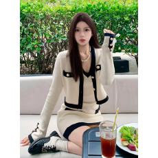 批发<b class='q'>小香风</b>针织开衫外套吊带<b class='q'>连衣裙</b>富家千金小洋装套装女2025新款秋季