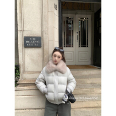 批发板栗可可Bankelili'软心泡芙'可拆卸毛领保暖90白鸭绒羽绒服女<b class='q'>冬</b>