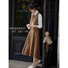 批发沫晗依美通勤气质马甲<b class='q'>半身裙</b>两件套26春季新款<b class='q'>职业</b>百搭显瘦女套装