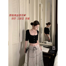 批发板栗可可Bankelili'黑曜石千金'小香风粗花呢短袖/<b class='q'>蕾丝</b>半身裙<b class='q'>套装</b>