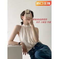 批发法式港风挂脖内搭无袖女夏季设计感小众外穿性感美背吊带背心上衣