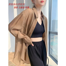 莱赛尔天丝防晒衬衫女薄款开衫夏季搭配吊带裙子外搭罩衫正肩上衣