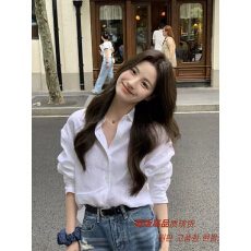 批发白色棉麻防晒衬衫女2026春夏新款慵懒宽松长袖亚麻空调衫衬衣上衣