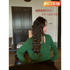 批发任小艺韩<b class='q'>系</b>小众V领针织开衫外套女薄款毛衣短款百搭针织衫上衣春