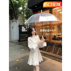 批发RIXO RNUNES法式春季别致<b class='q'>宫廷</b>风<b class='q'>连衣裙</b>女收腰气质设计小个子短裙