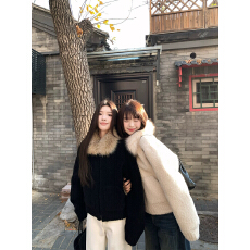 批发小君君布兰妮 周末序章/贵贵气质感定制双色长尖毛领环保皮毛一体