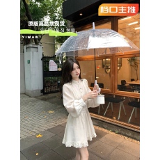 批发RIXO RNUNES法式春季别致<b class='q'>宫廷</b>风<b class='q'>连衣裙</b>女收腰气质设计小个子短裙