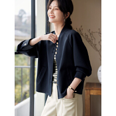 批发XWI欣未插肩袖棒球服外套<b class='q'>女</b>式春季休闲简约气质百搭短款<b class='q'>夹克</b>上衣