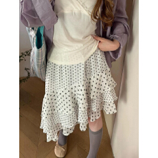 批发韩系花边复古遮肉显瘦减龄甜美短裙波点度假半身裙女2026夏季新款