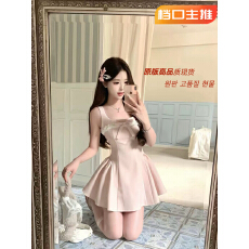 批发浅粉色甜美公主花边<b class='q'>连衣裙</b> 少女收腰蓬蓬裙<b class='q'>可爱</b>裙子 shebyshj越南