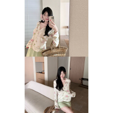 批发Laareetoo 薄款碎花拉链外套女夏季防晒衣长袖连帽上衣显瘦空调衫