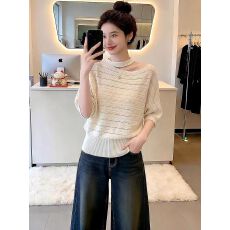 批发挂脖斜肩冰丝薄款短袖T恤女2026新款夏季大码<b class='q'>胖</b><b class='q'>mm</b>显瘦蝙蝠袖