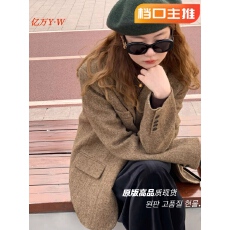 批发已出货 2026年秋装新款 纯色<b class='q'>百搭</b>羊毛呢西装外套女韩国东大门代购