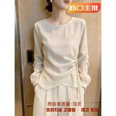 批发已出货 法式别致上衣女<b class='q'>夏</b>季新款系带收腰通勤风高端超好看时尚26