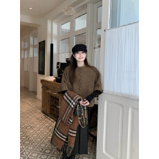 批发已出货 EVNSTYLE “贵气千金”<b class='q'>冬</b>季新款斗篷五分袖复古毛呢外套女
