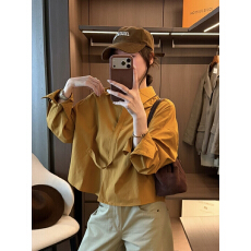 批发已出货 棉不规则POLO领斜扣衬衫女<b class='q'>欧洲站</b>2026早秋<b class='q'>新款</b>欧货女装