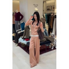 批发巨好看休闲针织套装<b class='q'>女</b>2026秋季新款立领长袖高腰卫衣阔腿裤<b class='q'>两件</b>套