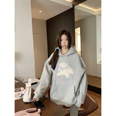 批发实拍实价~大码女装2025秋冬新款加绒加厚美式宽松<b class='q'>套头卫衣</b>女百搭