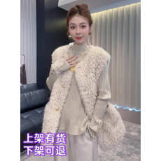 批发羊羔毛马甲外套女秋冬新款皮毛一体韩版气质宽松显瘦马夹上衣