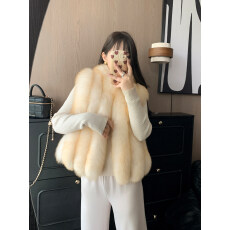 批发首尔老街 狐狸毛马甲背心女<b class='q'>冬</b>季新款毛毛皮草外套时尚年轻款
