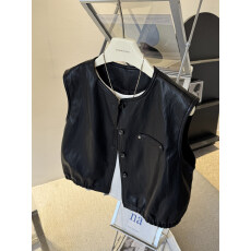 批发皮马甲女短款秋装新款韩系宽松显瘦皮衣<b class='q'>外套</b>坎肩无袖夹克上衣