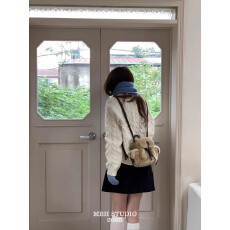 批发【MBH】2025新款冬季时尚百搭羊毛口袋背包甜妹休闲迷你双肩包