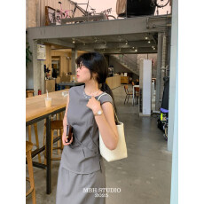 MBH法式小众水桶包头层牛皮极简风小号单肩包配收纳袋