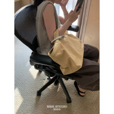 批发【MBH】牛皮拼接帆布韩系简约通勤百搭大容量菜篮子手提包