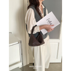 批发【MBH】植鞣羊皮几何包软皮纯色简约百搭手提包